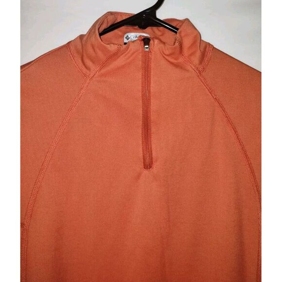 Columbia Quarter Zip Womens Sm Orange Titanium Lightweight Long Sleeve Comfort - Picture 4 of 7